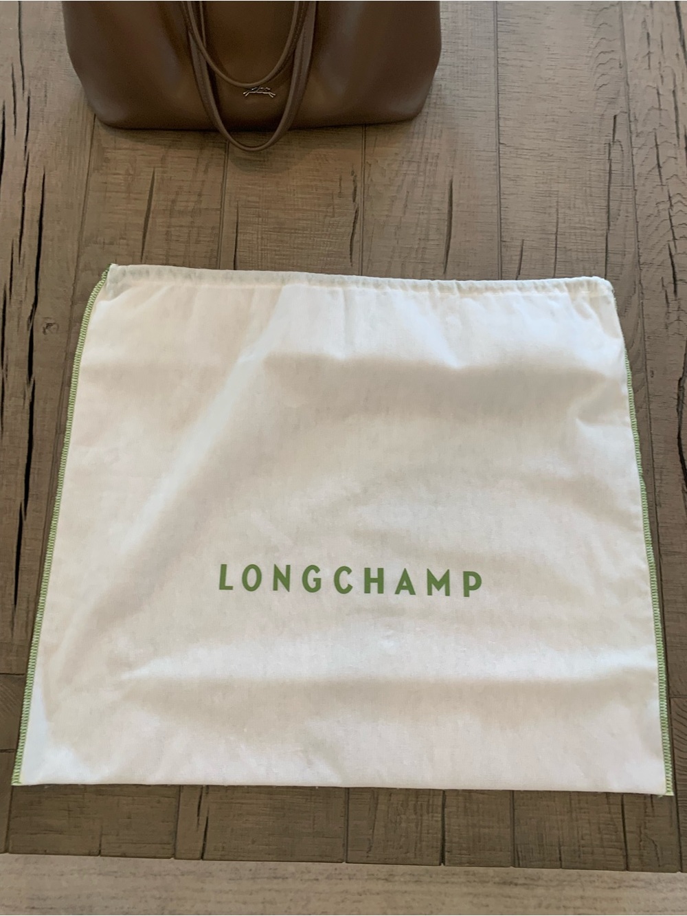 Longchamp Paris Leather Zip Tote Medium Taupe (015) Bag w/ Dust Bag EUC - Picture 10 of 10